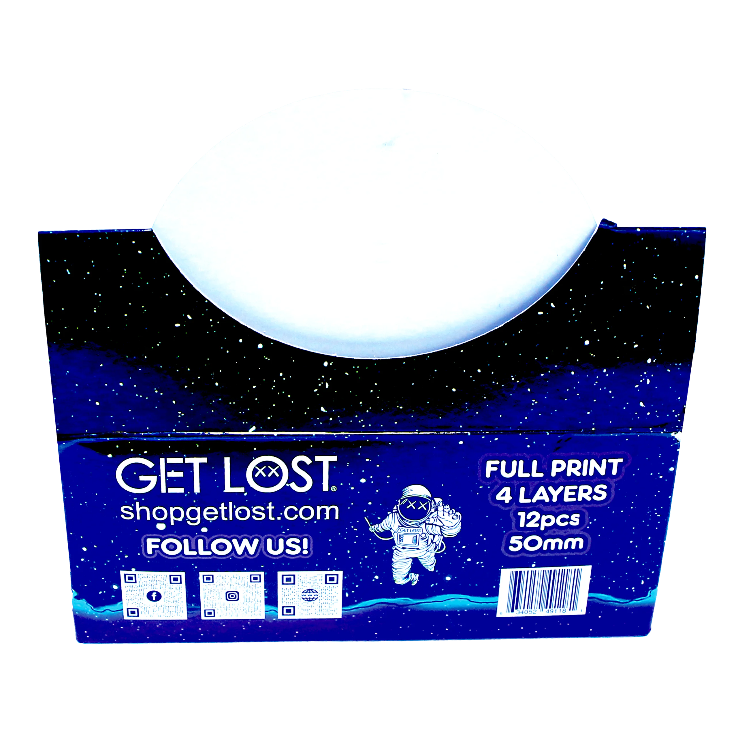GG-50-007 - Get Lost Galaxy Grinders 4 Layers Full Print Herb Grinders – 50mm (12 Count) Set 07 - Image 4