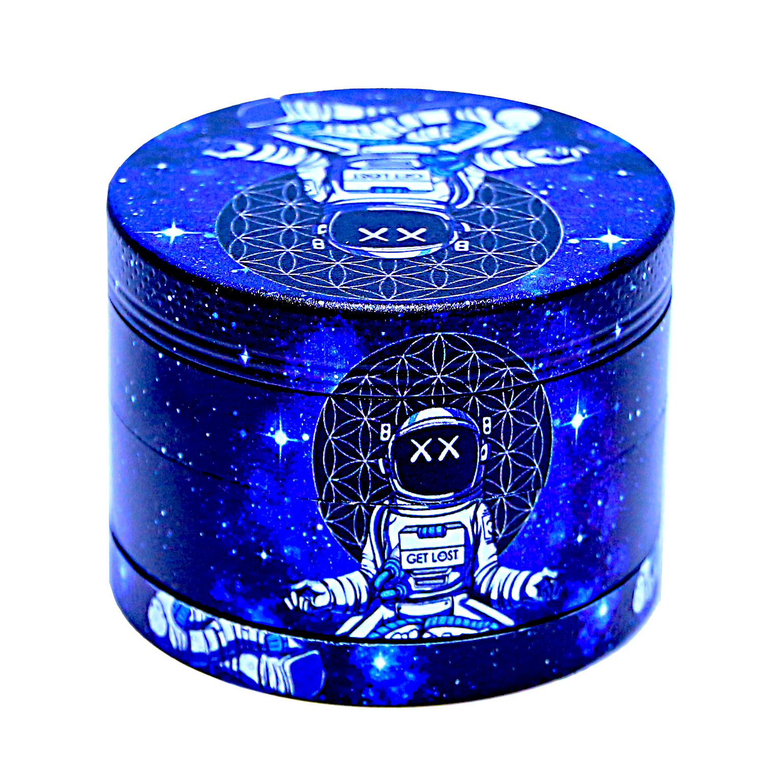 GG-50-008 - Get Lost Galaxy Grinders 4 Layers Full Print Herb Grinders – 50mm (12 Count) Set 08 - Image 17