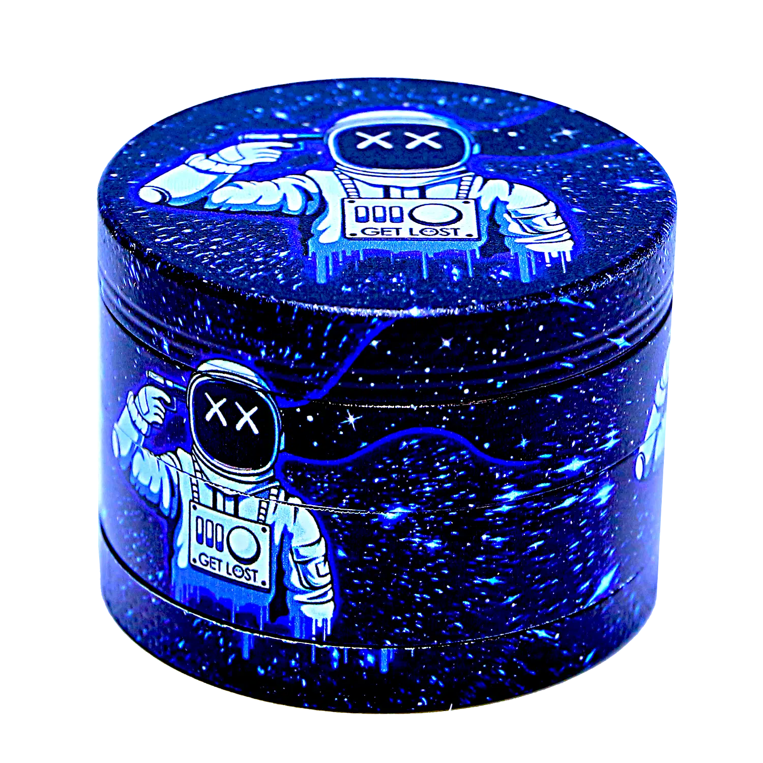 GG-50-008 - Get Lost Galaxy Grinders 4 Layers Full Print Herb Grinders – 50mm (12 Count) Set 08 - Image 10
