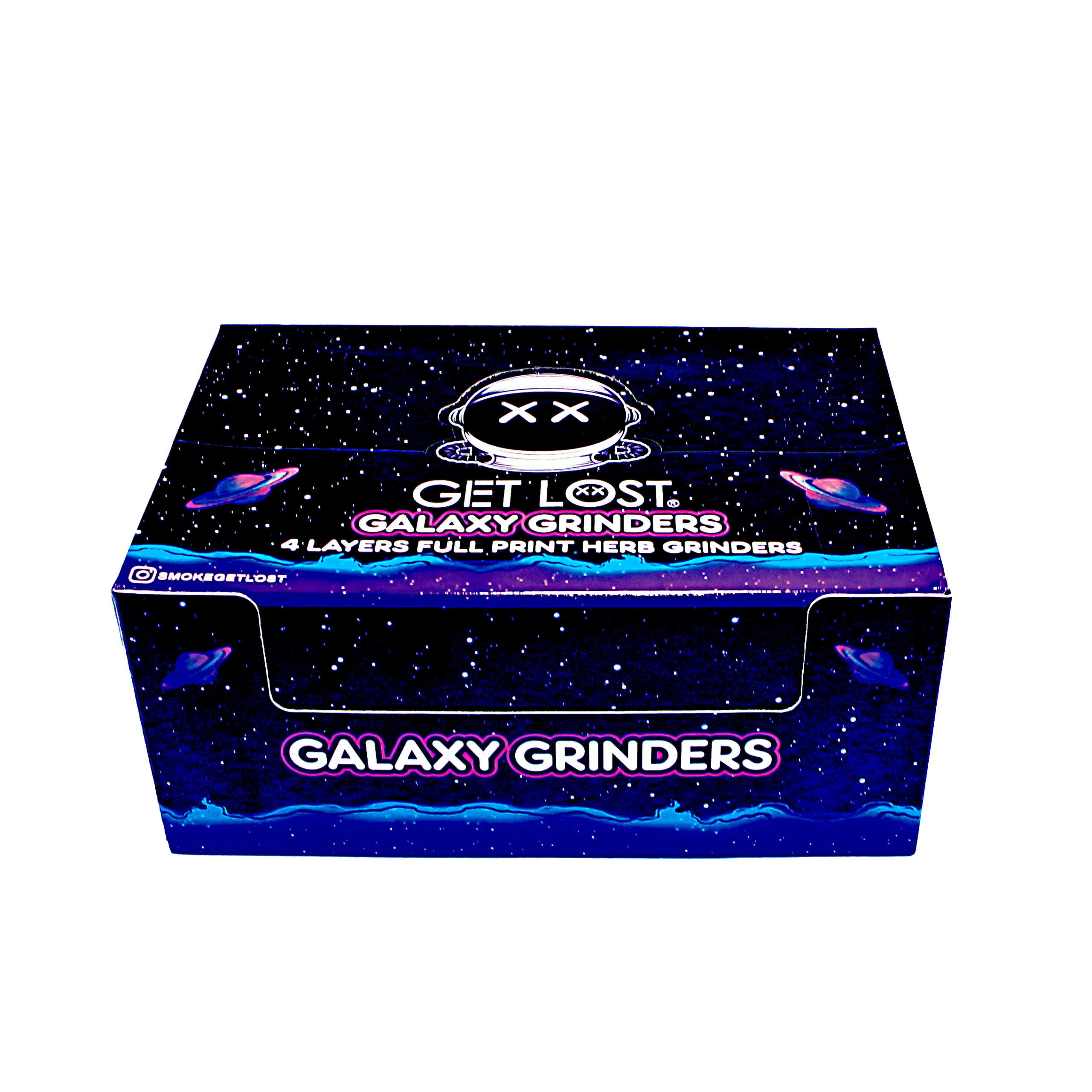 GG-50-008 - Get Lost Galaxy Grinders 4 Layers Full Print Herb Grinders – 50mm (12 Count) Set 08 - Image 5