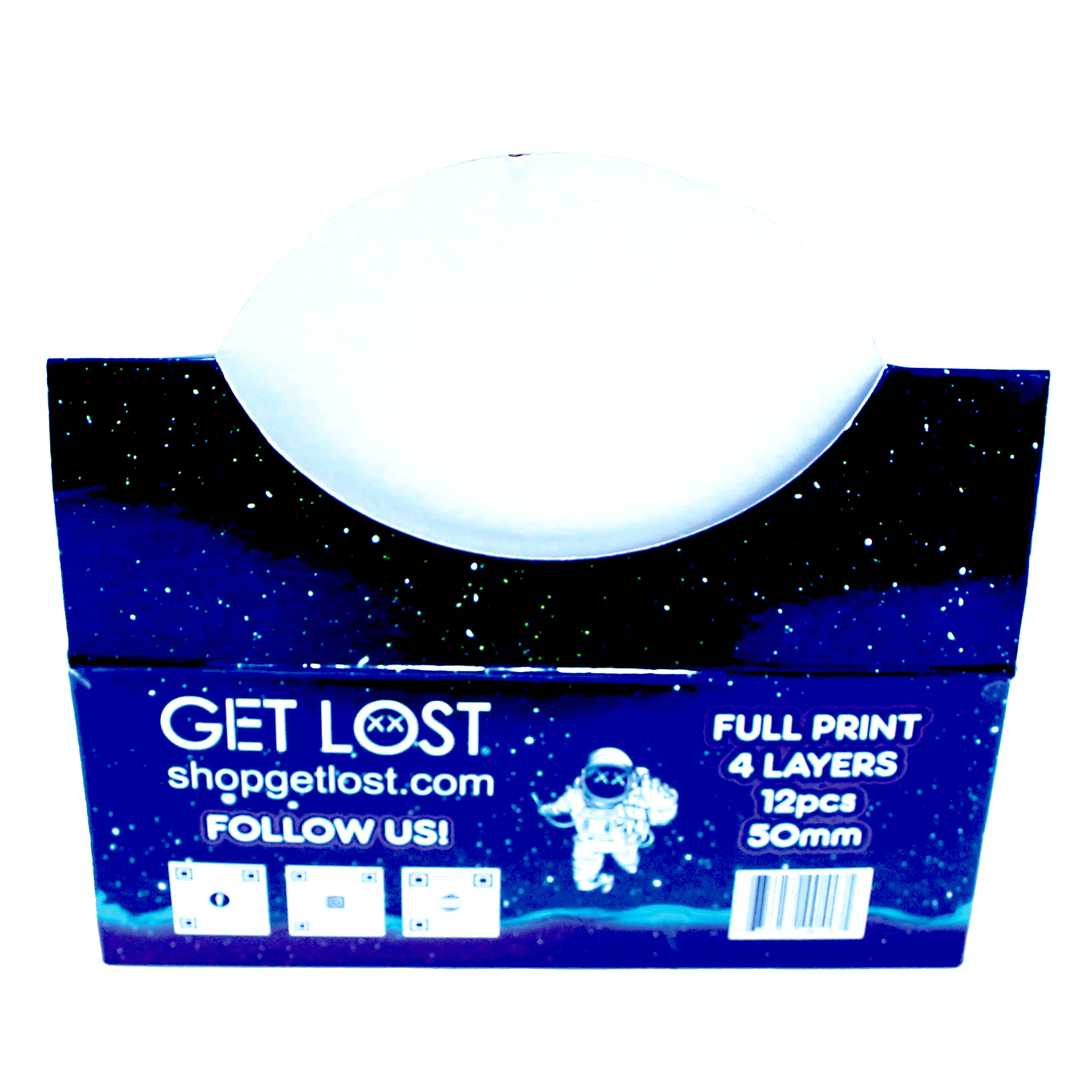 GG-50-010 - Get Lost Galaxy Grinders 4 Layers Full Print Herb Grinders – 50mm (12 Count) Set 10 - Image 4