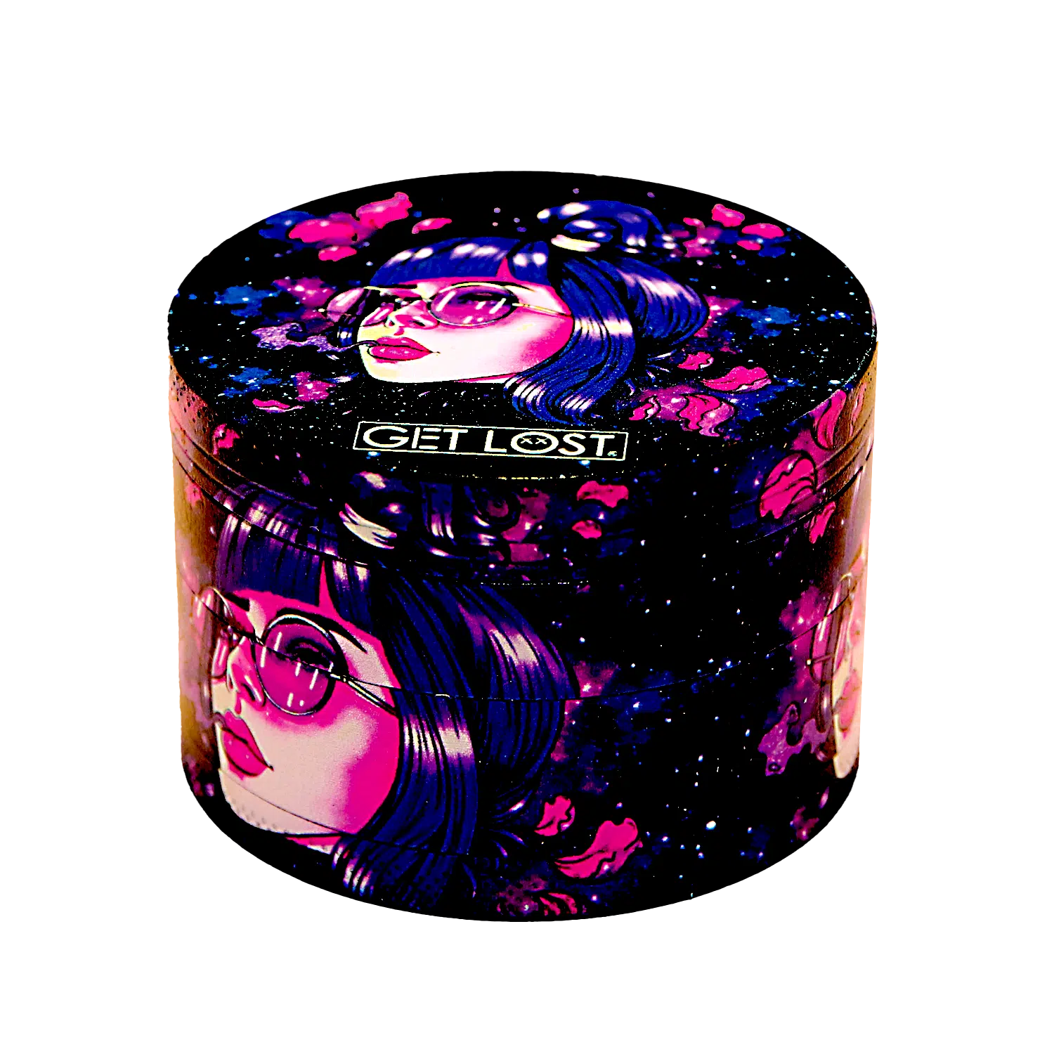 GG-63-002 - Get Lost Galaxy Grinders 4 Layers Full Print Herb Grinders – 63mm (6 Count) Set 02 - Image 16