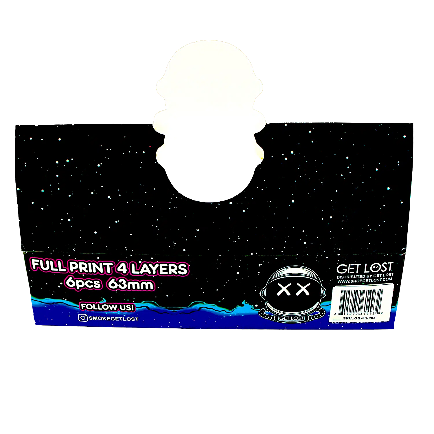 GG-63-002 - Get Lost Galaxy Grinders 4 Layers Full Print Herb Grinders – 63mm (6 Count) Set 02 - Image 3