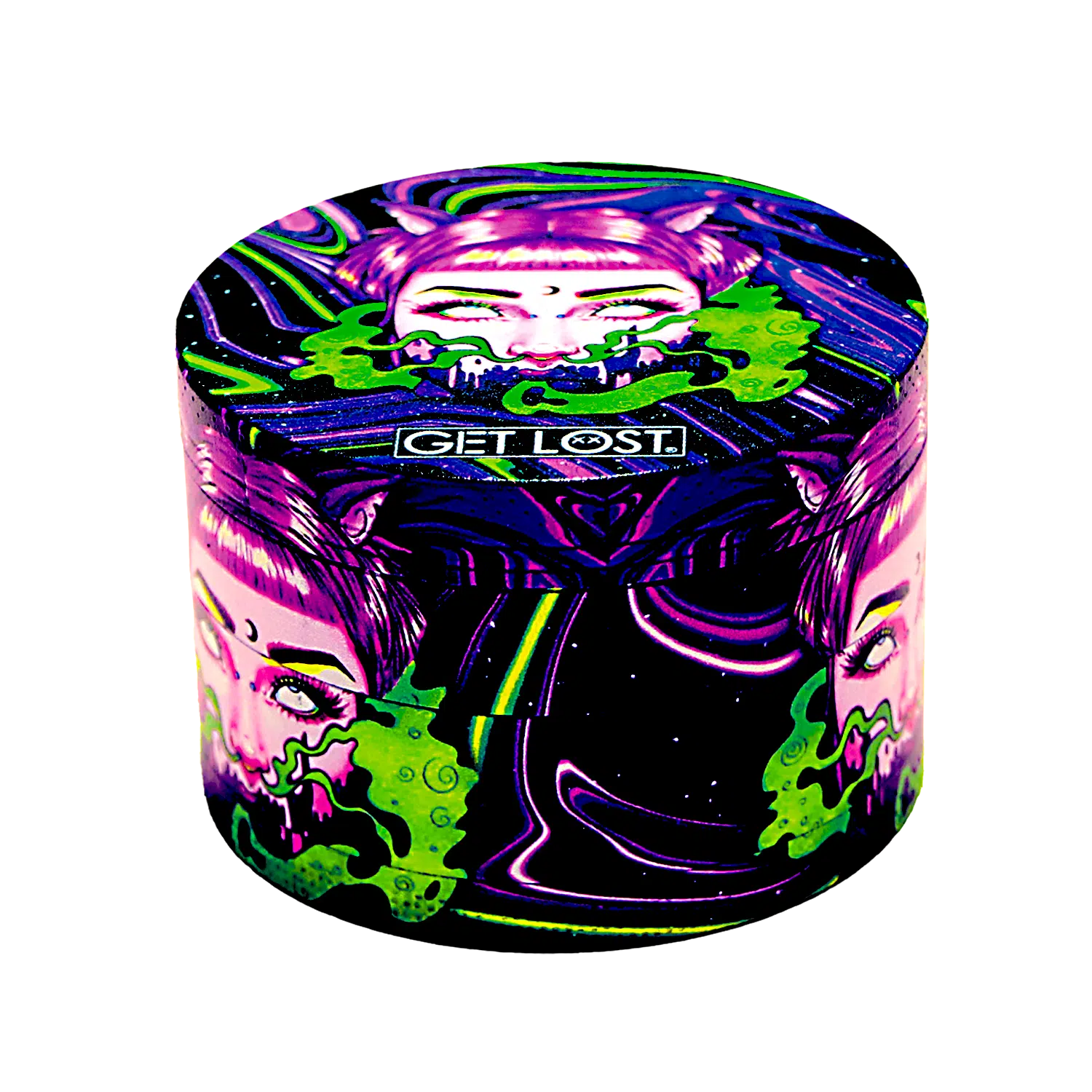 GG-63-003 - Get Lost Galaxy Grinders 4 Layers Full Print Herb Grinders – 63mm (6 Count) Set 03 - Image 12