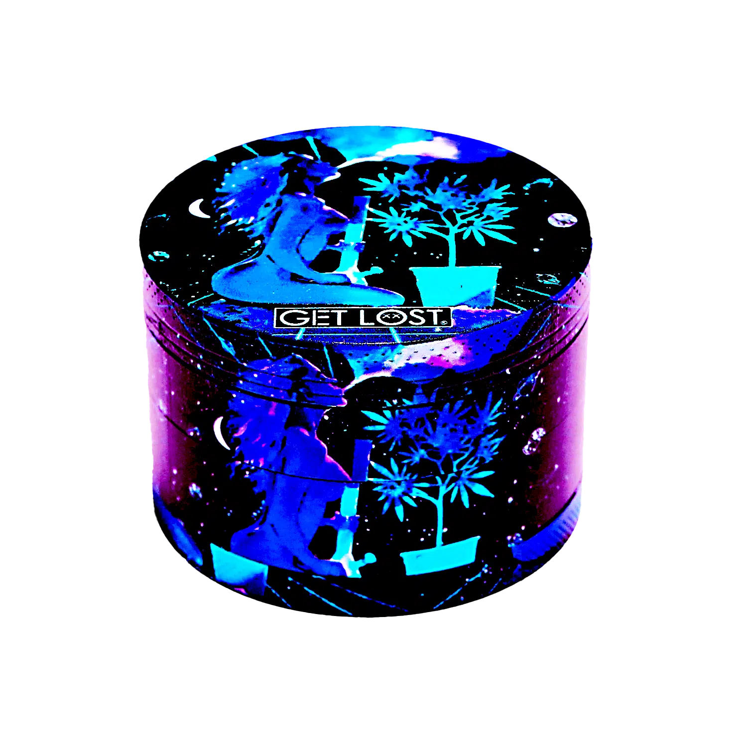 GG-63-006 - Get Lost Galaxy Grinders 4 Layers Full Print Herb Grinders – 63mm (6 Count) Set 06 - Image 16