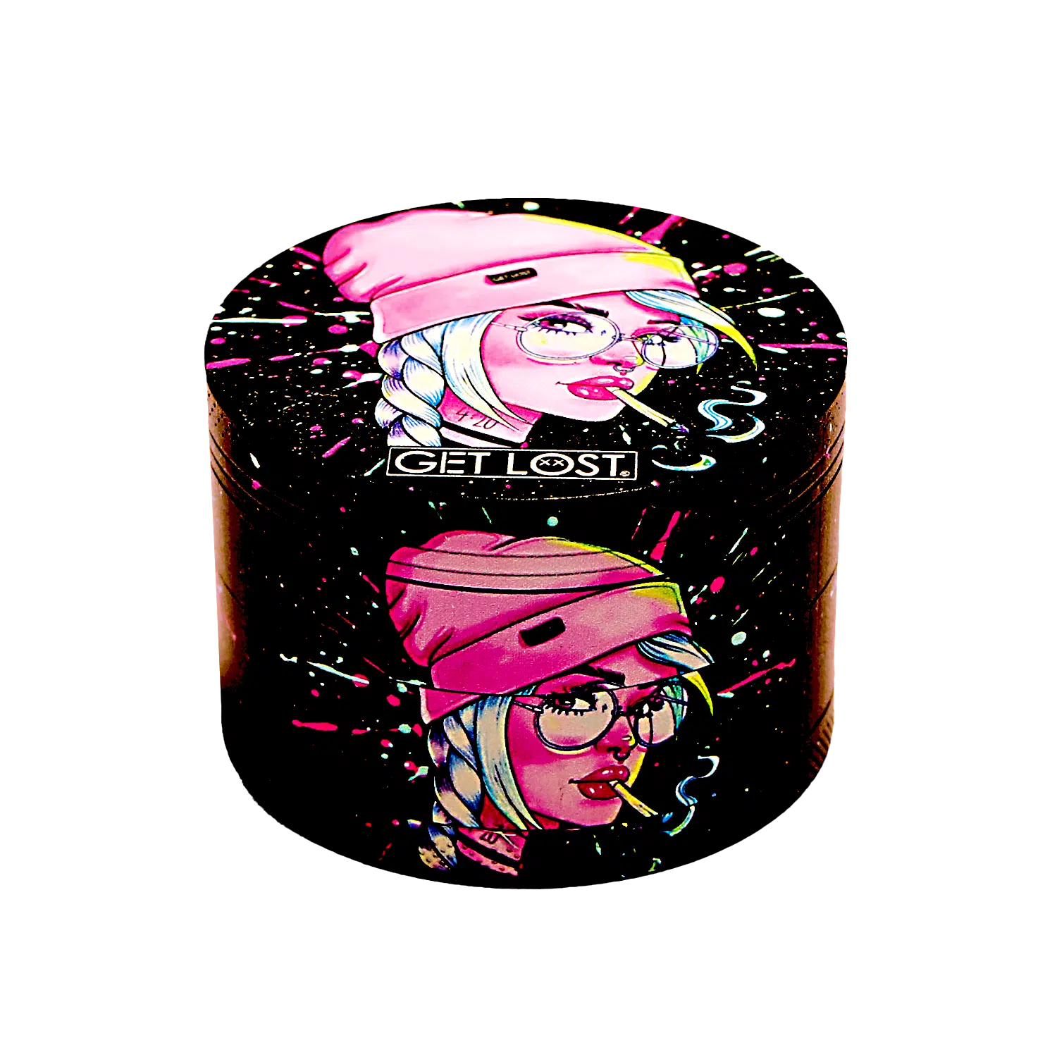 GG-63-006 - Get Lost Galaxy Grinders 4 Layers Full Print Herb Grinders – 63mm (6 Count) Set 06 - Image 8