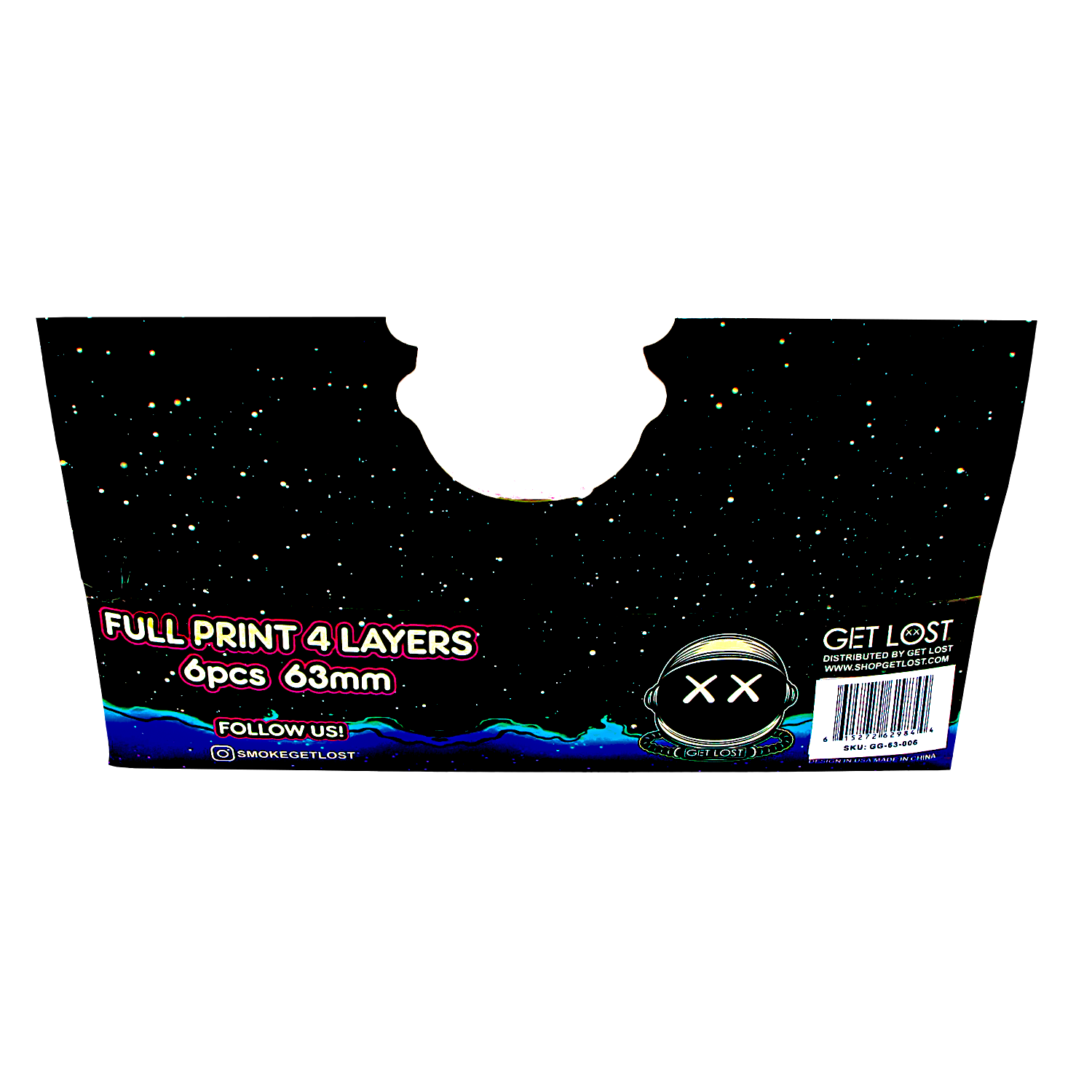 GG-63-006 - Get Lost Galaxy Grinders 4 Layers Full Print Herb Grinders – 63mm (6 Count) Set 06 - Image 4