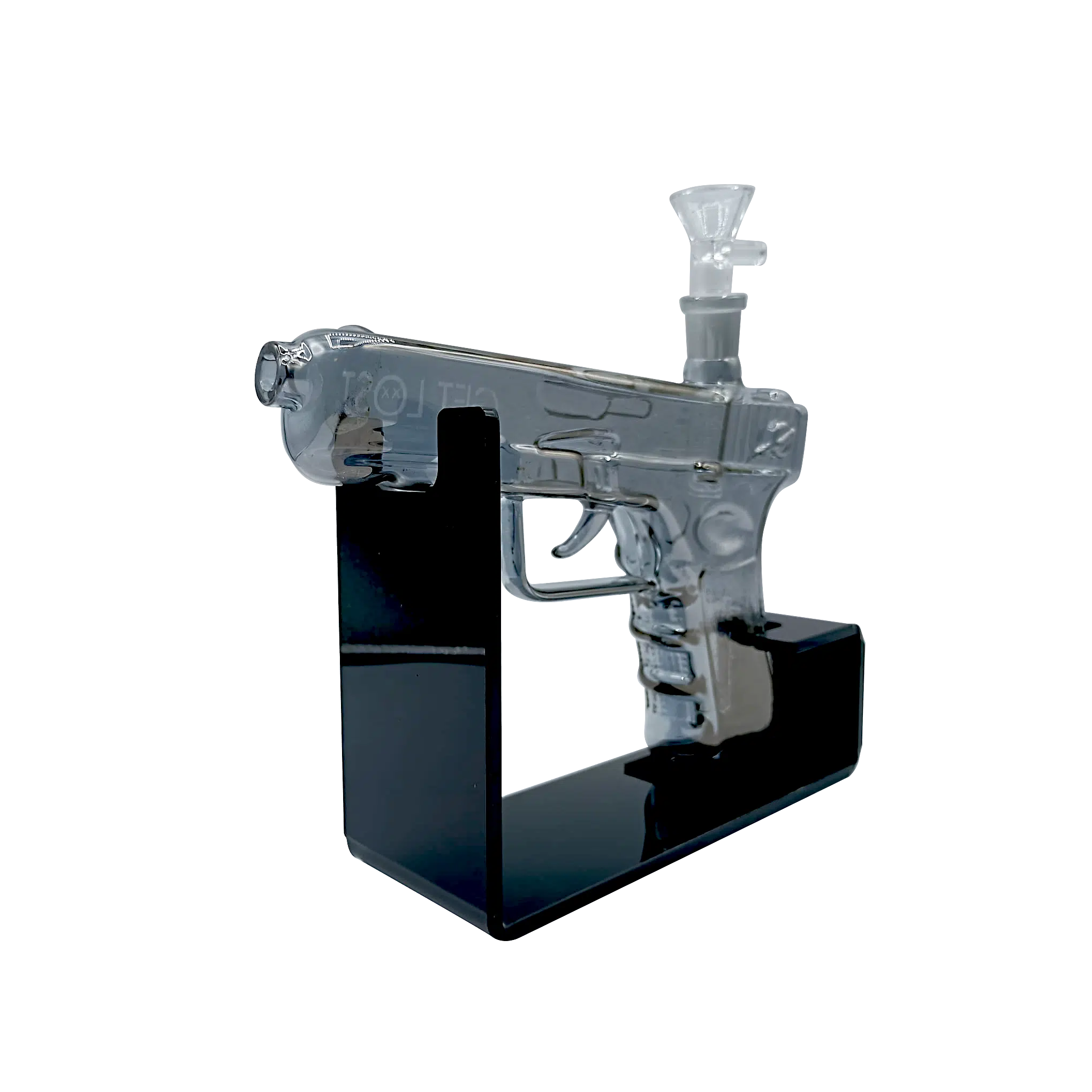 Get Lost – Auto Pistol Glass Water Pipe Kit (Clear Black)