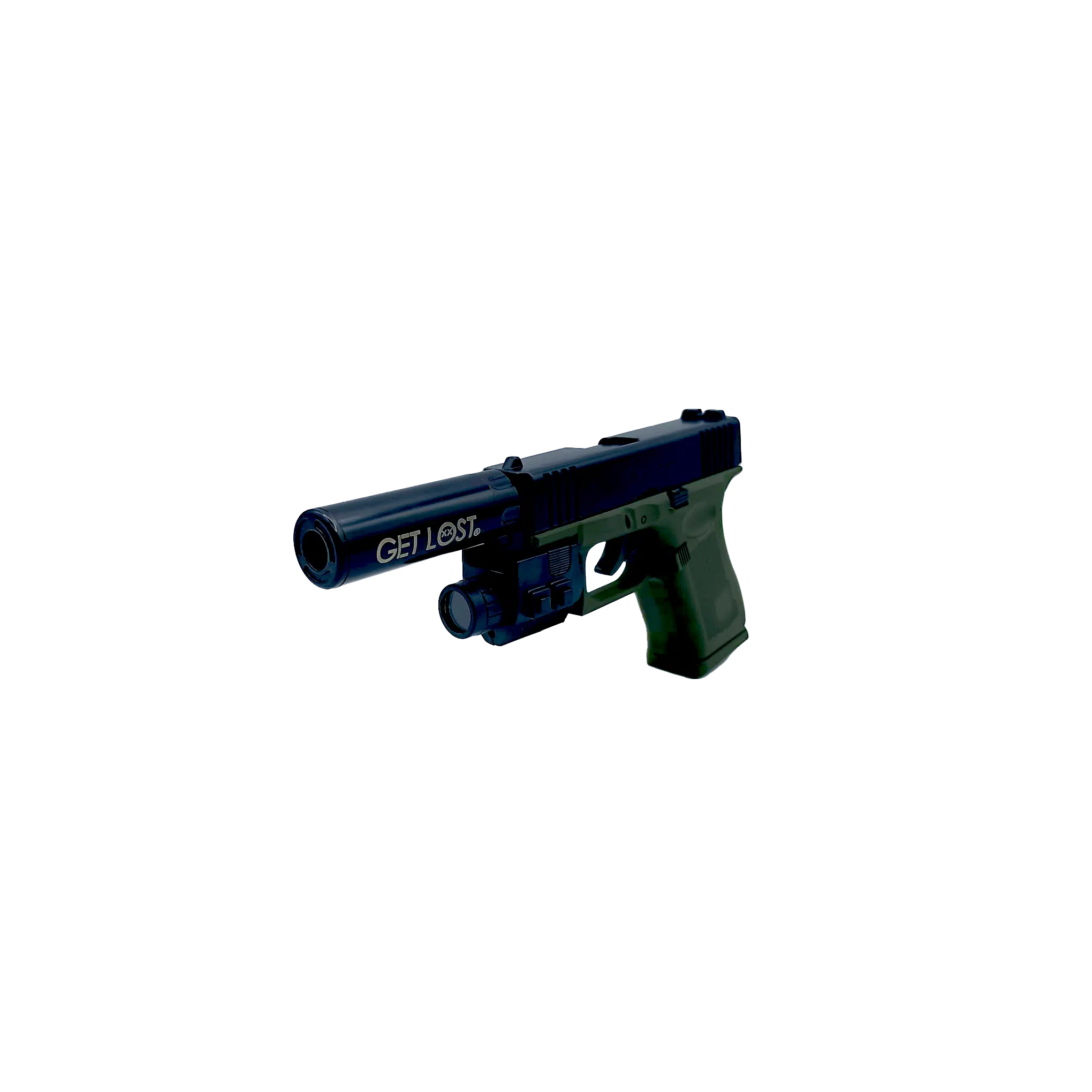 GTG-GRN-002 Get Lost Gun Torch Lighter (Green-Black)