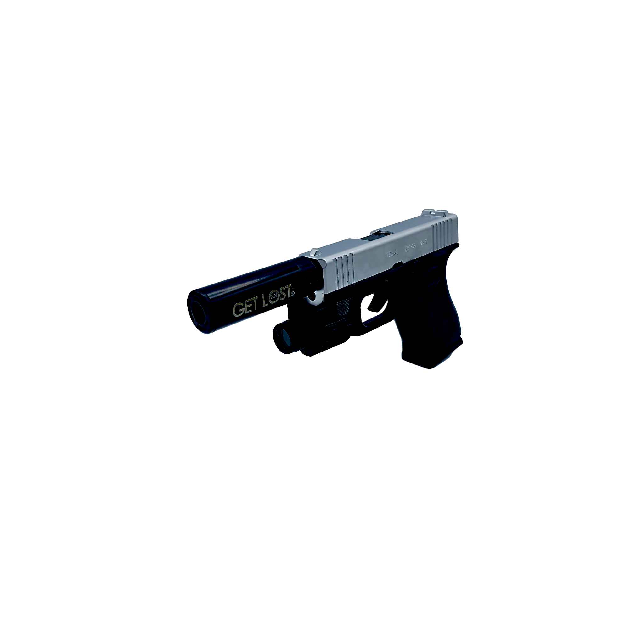 GTG-SLV-004 Get Lost Gun Torch Lighter (Silver)