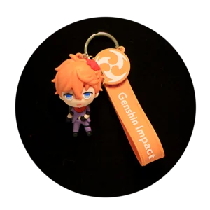 KSB-043 Anime - Genshin Impact - Tartaglia - Keychain With Silicone Band