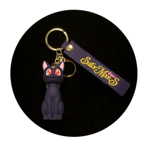 KSB-065 Anime - Sailor Moon Cat - Keychain With Silicone Band