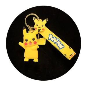 KSB-076 Anime - Pokemon - Pikachu 07 - Keychain With Silicone Band