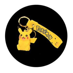 KSB-077 Anime - Pokemon - Pikachu 08 - Keychain With Silicone Band