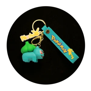KSB-088 Anime - Pokemon - Bulbasaur Walking - Keychain With Silicone Band