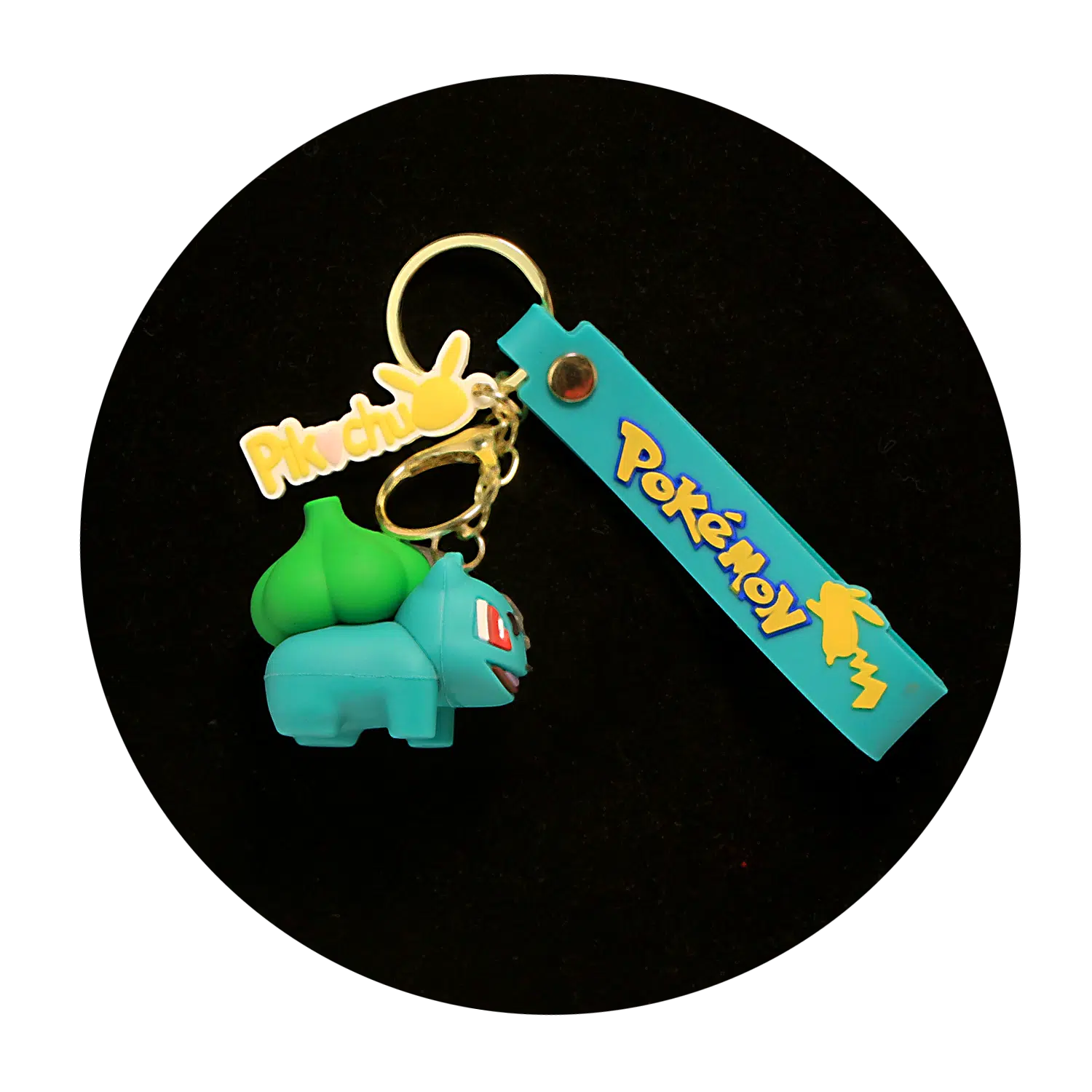 KSB-088 Anime – Pokemon – Bulbasaur Walking – Keychain With Silicone Band