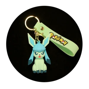 KSB-097 Anime - Pokemon - Glaceon - Keychain With Silicone Band