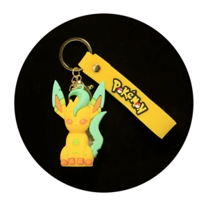 KSB-101 Anime - Pokemon - Leafeon - Keychain With Silicone Band