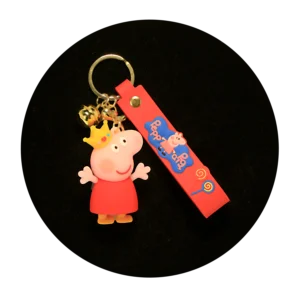 KSB-113 Anime - Peppa Pig Red - Keychain With Silicone Band