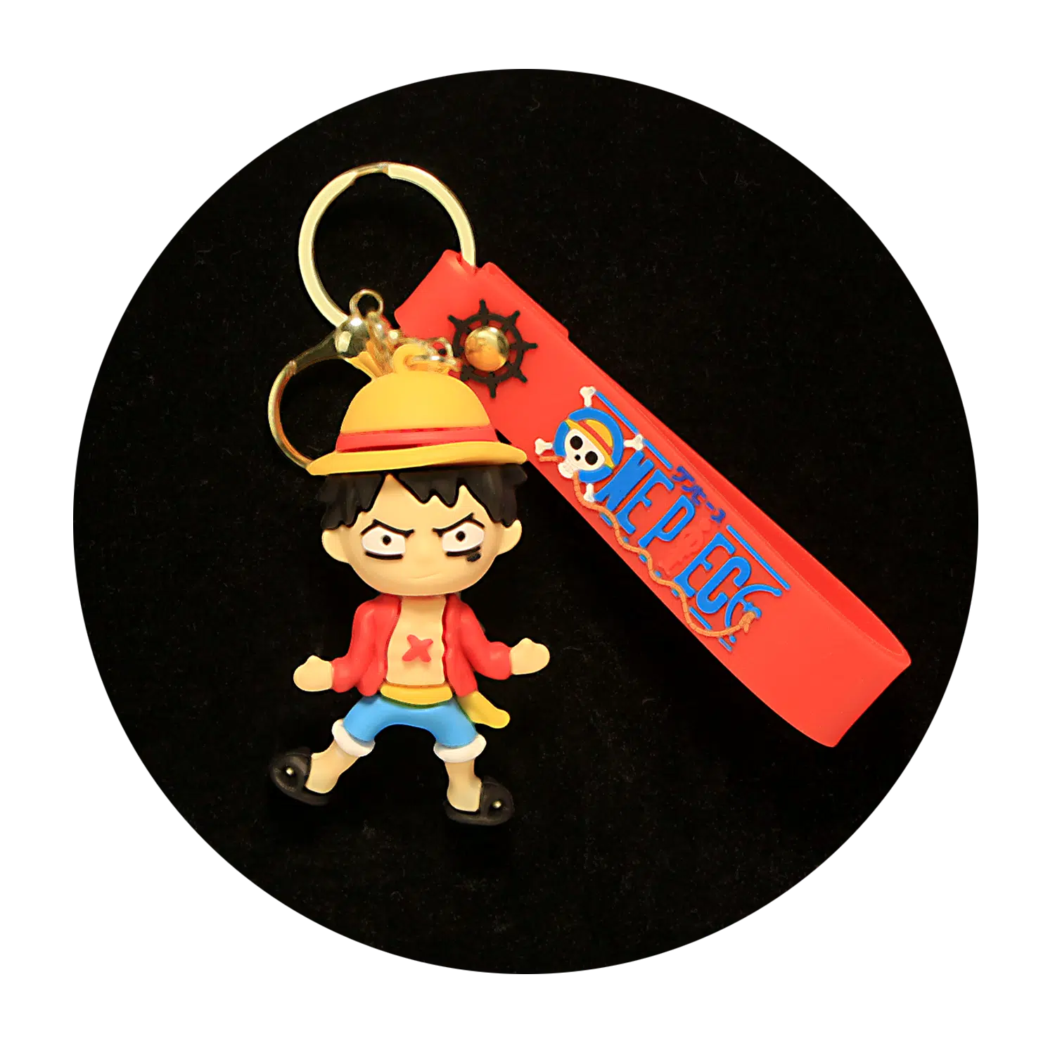 KSB-122 Anime - One Piece - Monkey D Luffy - Keychain With Silicone Band