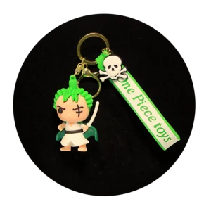KSB-127 Anime - One Piece - Roronoa Zoro - Keychain With Silicone Band
