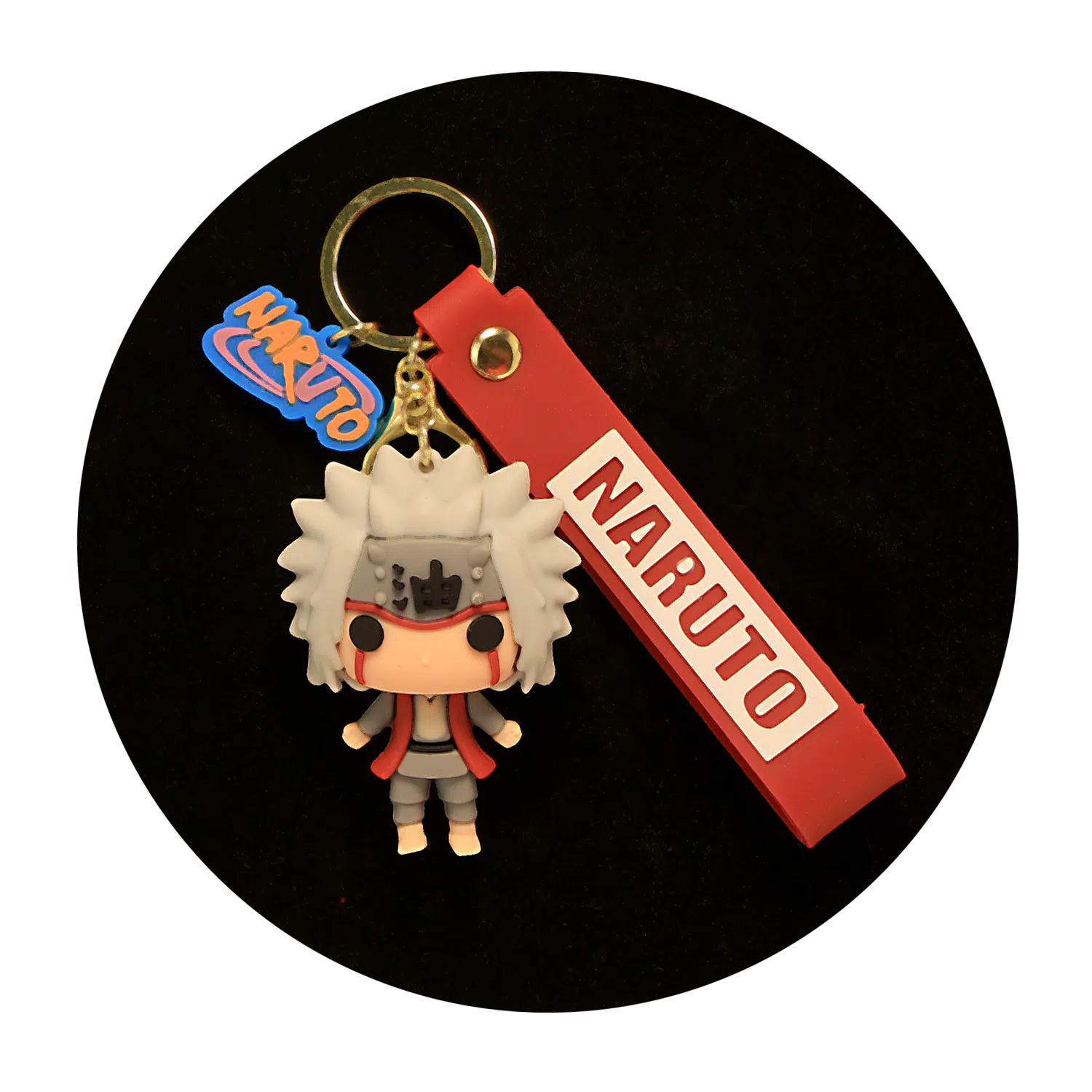 KSB-140 Anime - Naruto - Jiraiya - Keychain With Silicone Band