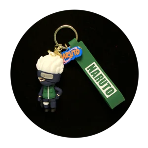 KSB-142 Anime - Naruto - Kakashi Hatake Masked - Keychain With Silicone Band