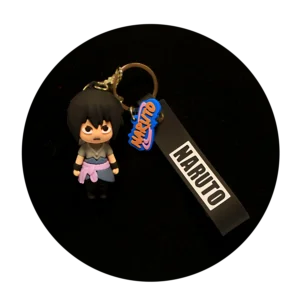 KSB-160 Anime - Naruto - Sasuke Uchiha Angry - Keychain With Silicone Band