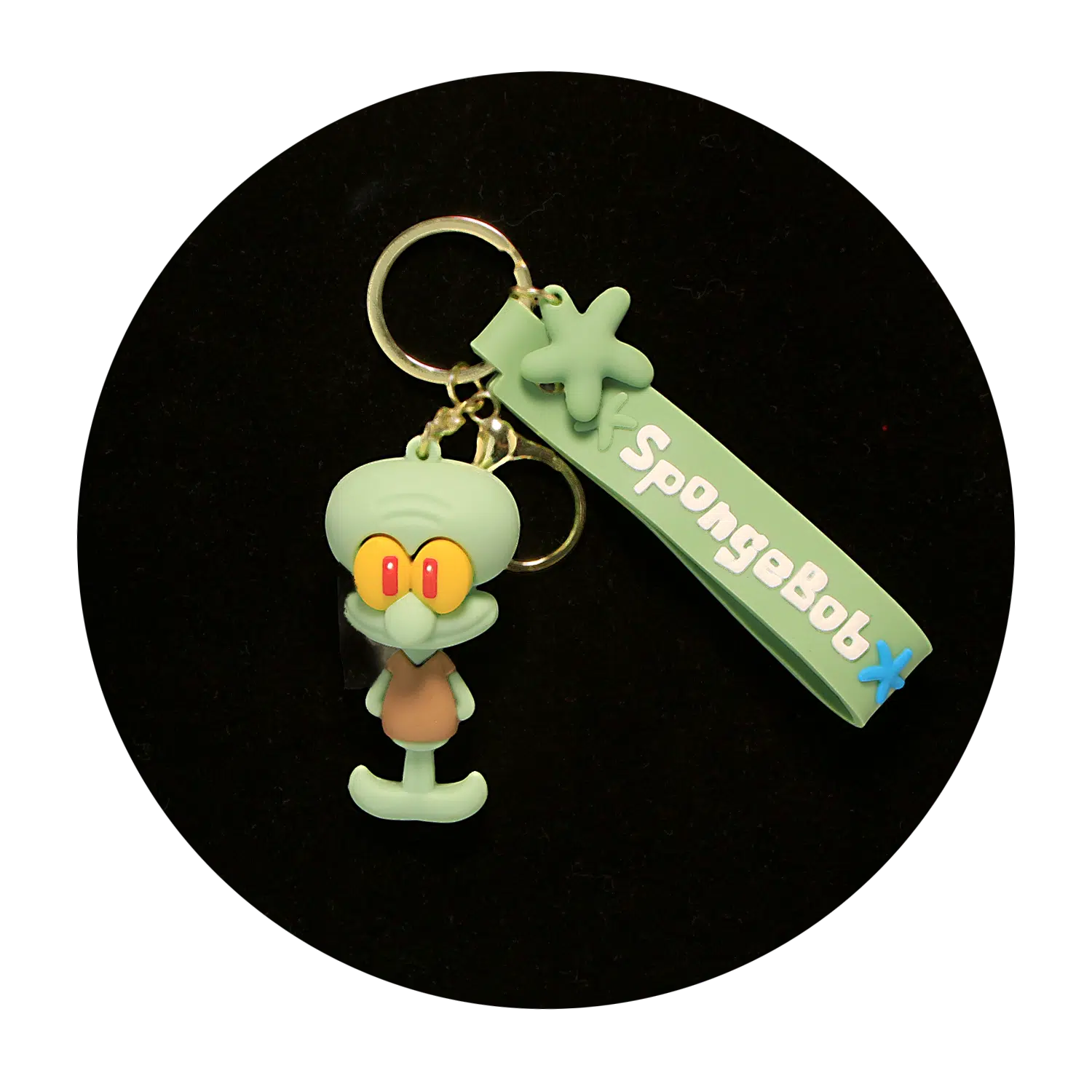 KSB-180 Comics - SpongeBob - Squidward Tentacles - Keychain With Silicone Band