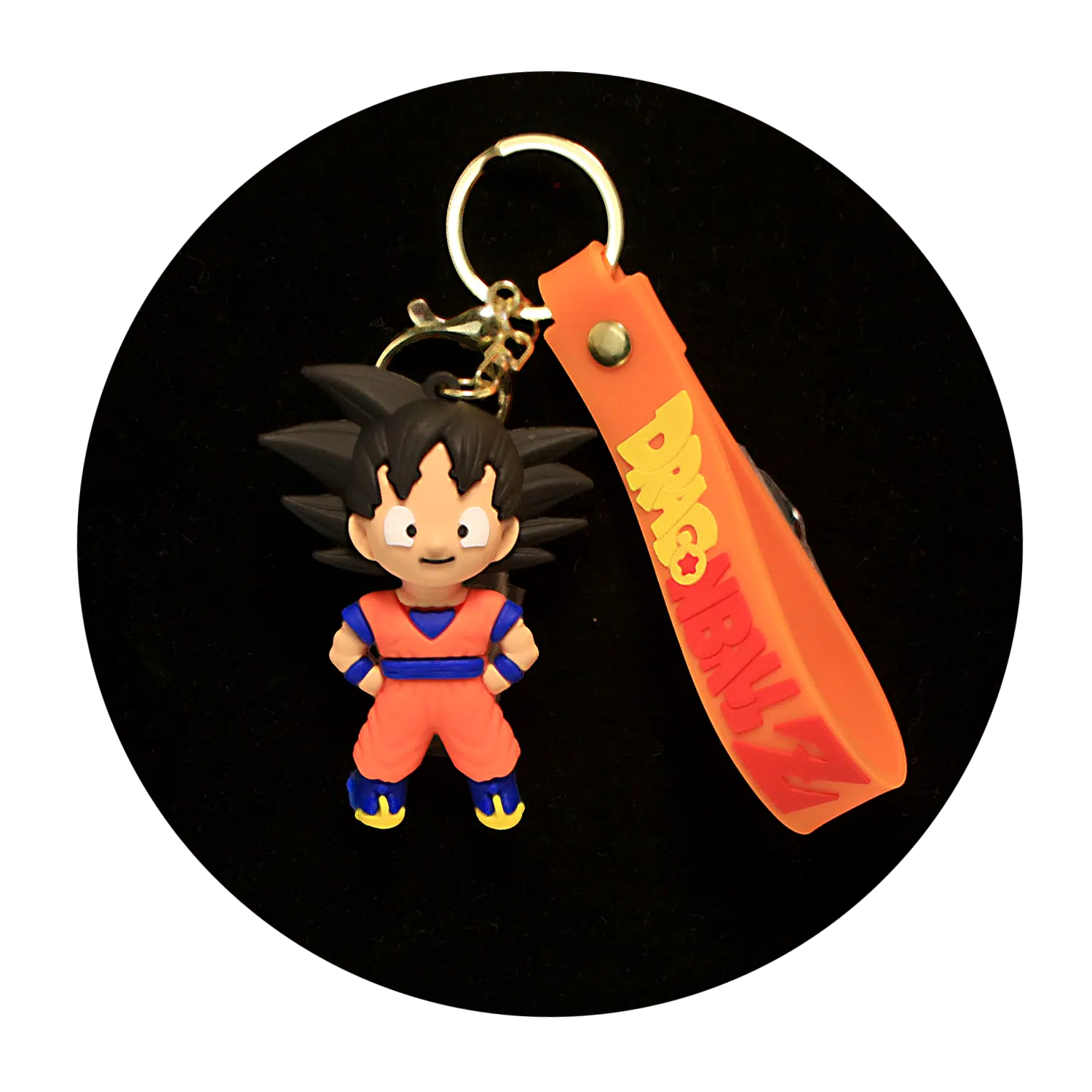 KSB-199 Anime - Dragon BallZ - Goku Kid Blue Gi - Keychain With Silicone Band