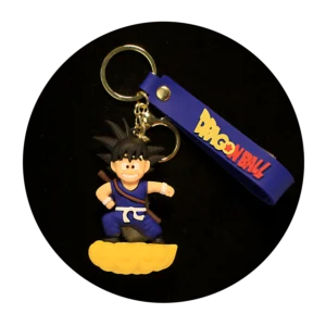 KSB-201 Anime - Dragon BallZ - Goku Kid on Nimbus V2 - Keychain With Silicone Band