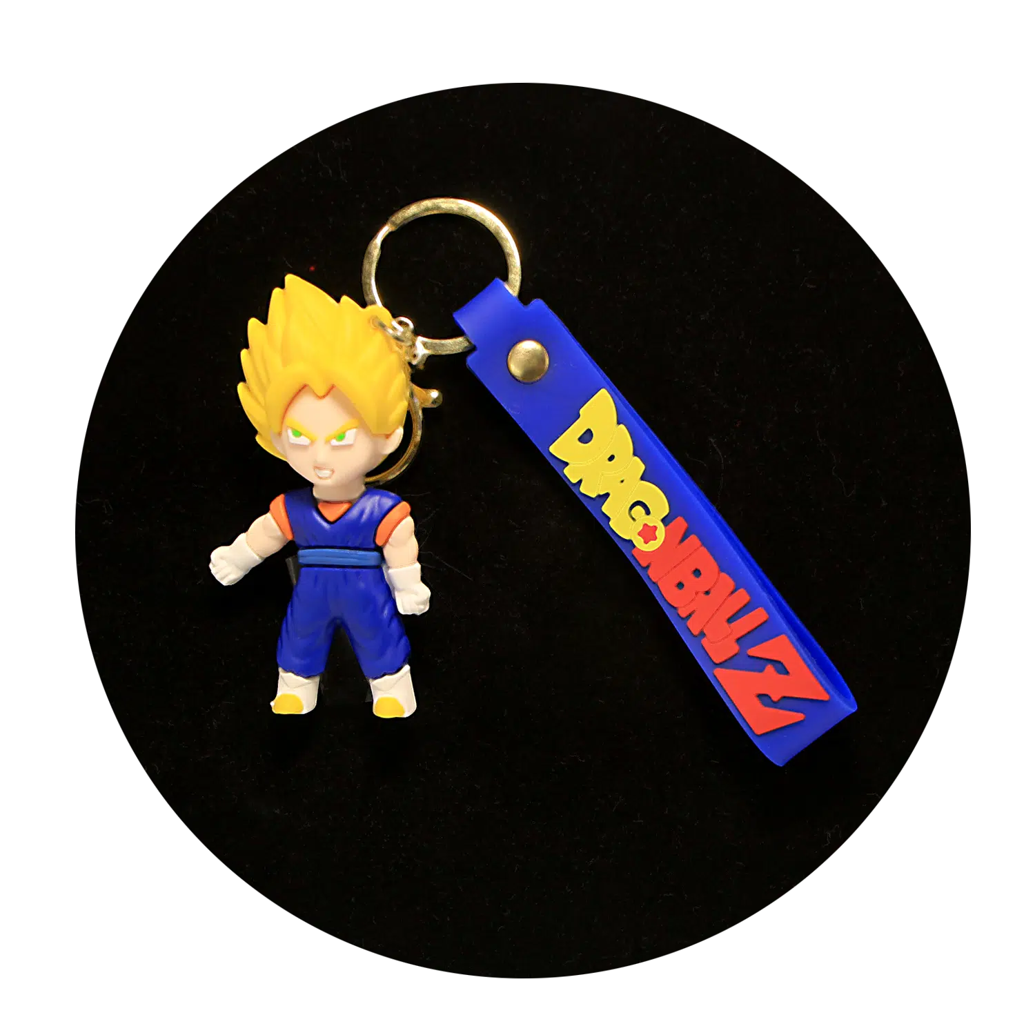 KSB-240 Anime - Dragon BallZ - Vegeta (Super Saiyan) - Keychain With Silicone Band