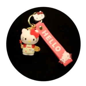 KSB-256 Hello Kitty Keychain 02 - Keychain With Silicone Band
