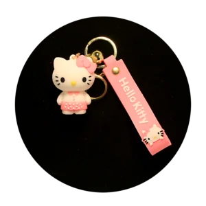 KSB-257 Hello Kitty Keychain 03 - Keychain With Silicone Band