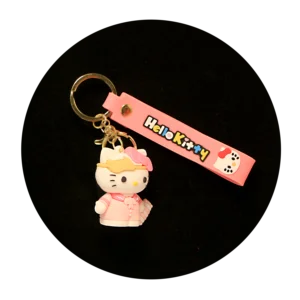 KSB-259 Hello Kitty Keychain 05 - Keychain With Silicone Band