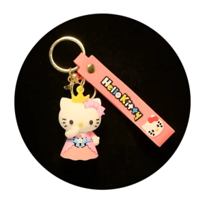 KSB-260 Hello Kitty Keychain 06 - Keychain With Silicone Band