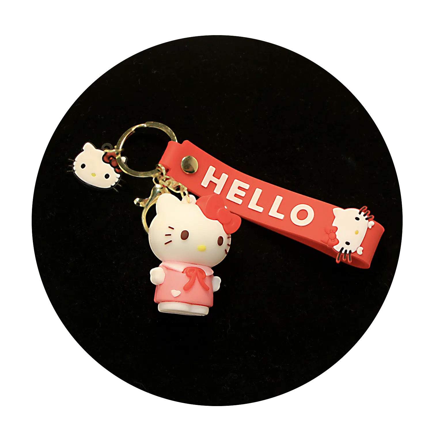 KSB-266 Hello Kitty Keychain 12 - Keychain With Silicone Band