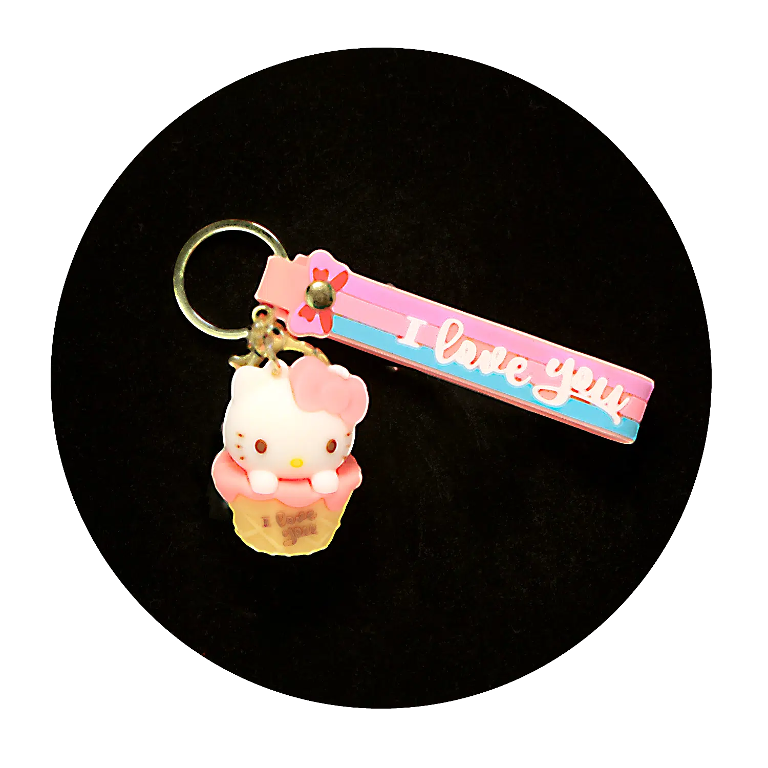 KSB-274 Hello Kitty Keychain 20 - Keychain With Silicone Band