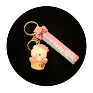 KSB-275 Hello Kitty Keychain 21 - Keychain With Silicone Band