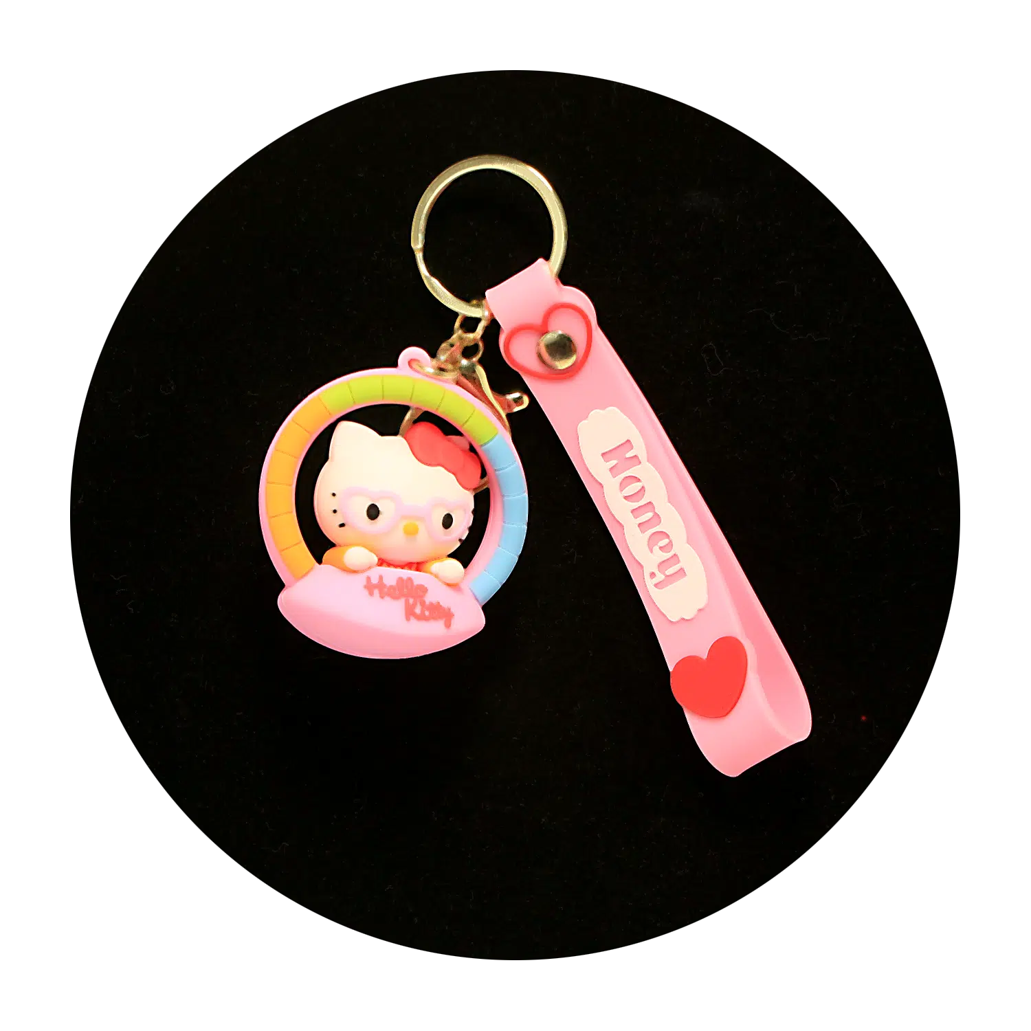 KSB-276 Hello Kitty Keychain 22 - Keychain With Silicone Band