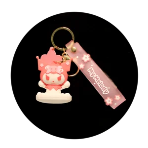 KSB-287 Kuromi Keychain 03 - Keychain With Silicone Band