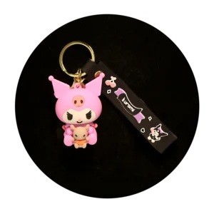 KSB-288 Kuromi Keychain 04 - Keychain With Silicone Band