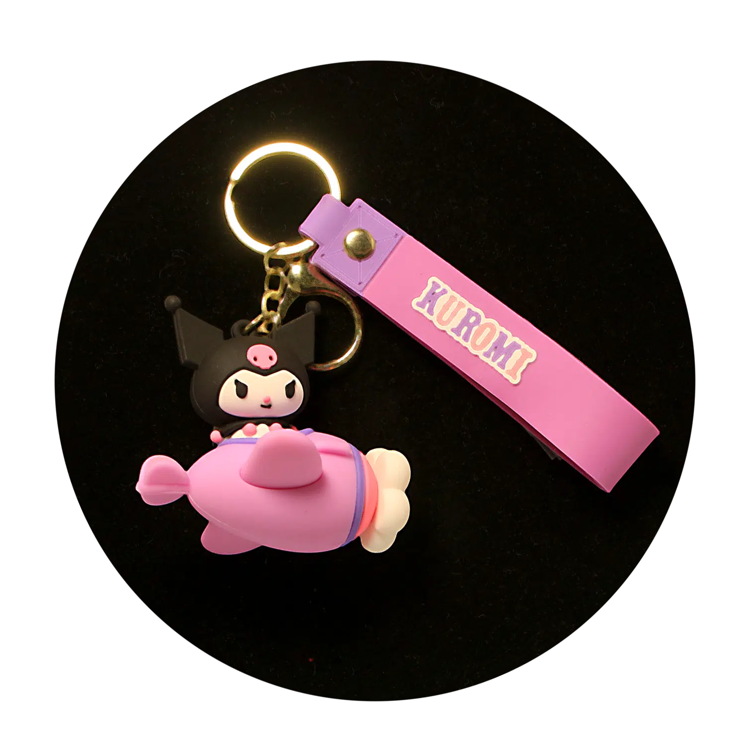 KSB-295 Kuromi Keychain 11 - Keychain With Silicone Band