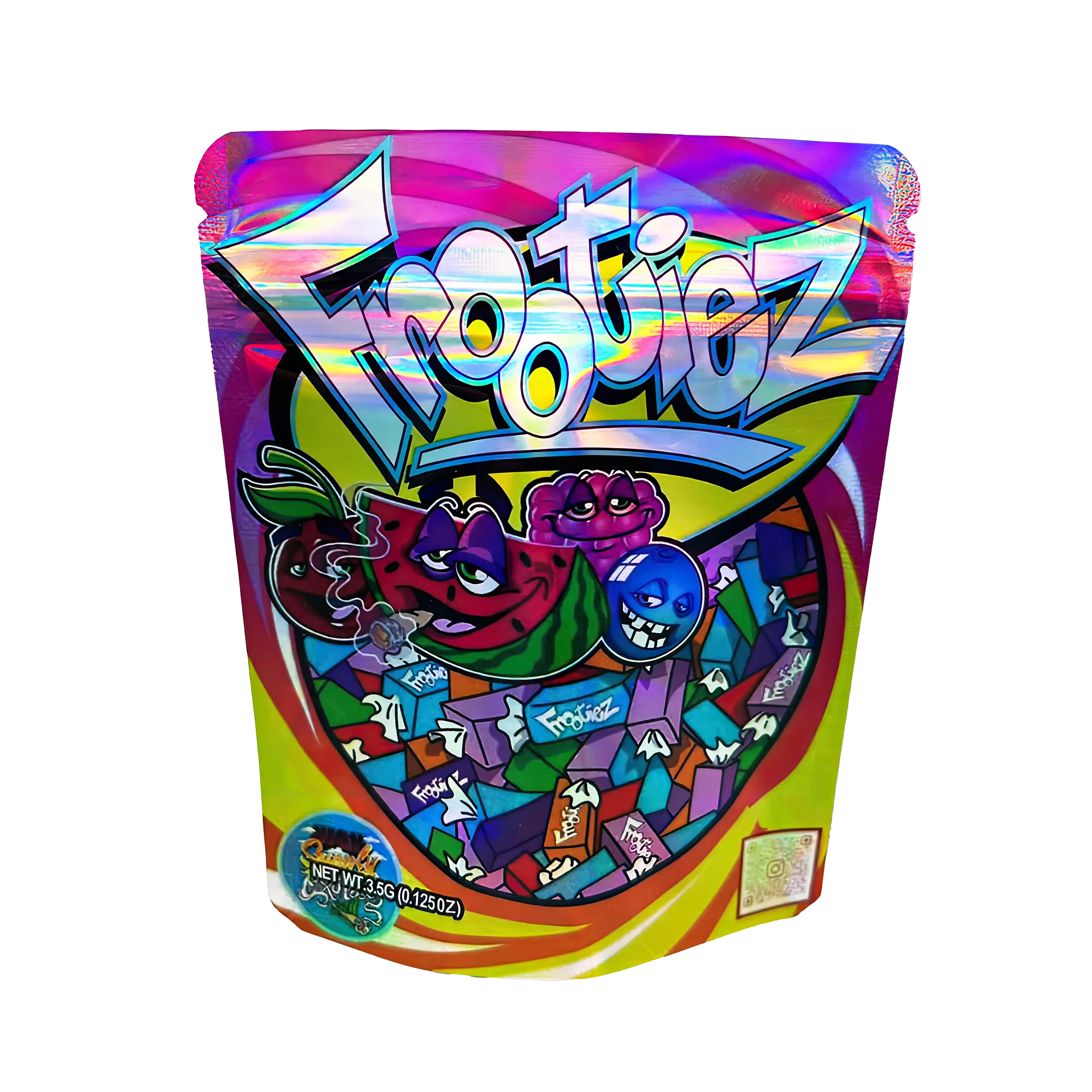 3.5 Gram Mylar Bag – Premium Smell-Proof Packaging – Frootiez (50 Count) MB-35G-004