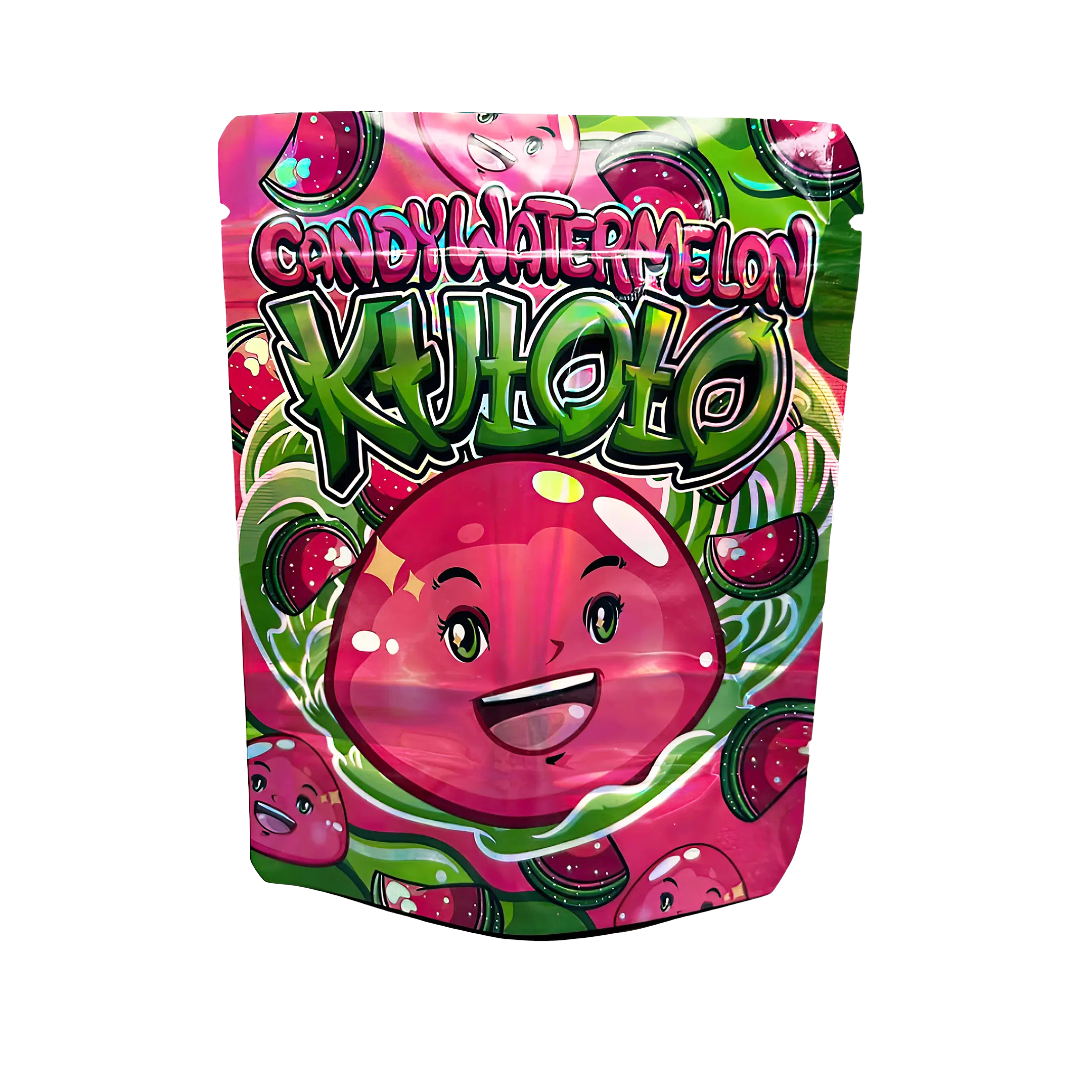 3.5 Gram Mylar Bag – Premium Smell-Proof Packaging - Candy Watermelon Kulolo (50 Count) MB-35G-033