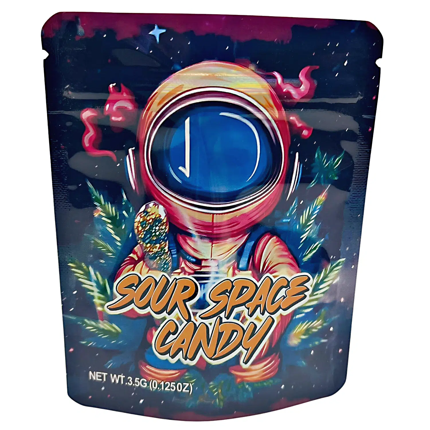 3.5 Gram Mylar Bag – Premium Smell-Proof Packaging – Sour Space Candy (50 Count) MB-35G-091