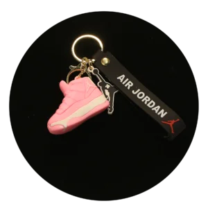 NK-SB-001 - Keychain Silicone Band - Air Jordan Shoe (Pink)