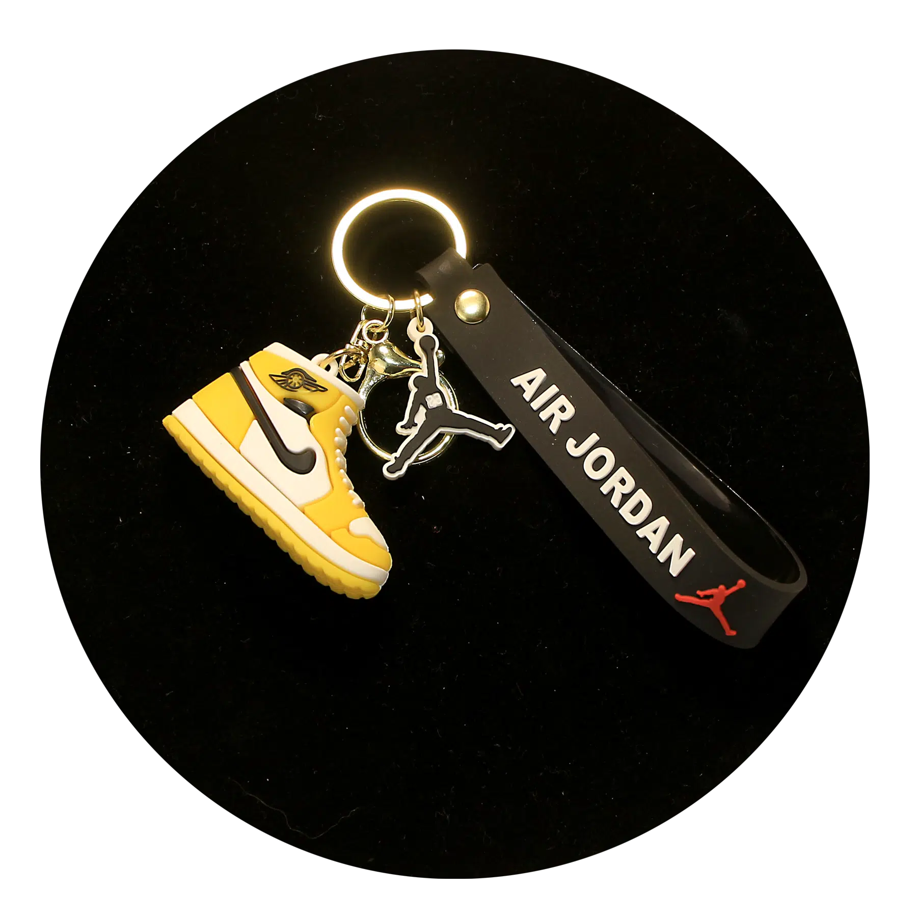 NK-SB-006 – Keychain Silicone Band – Air Jordan Shoe (Yellow)