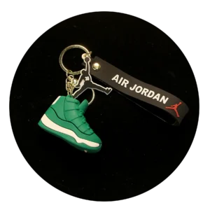 NK-SB-008 - Keychain Silicone Band - Air Jordan Shoe (Green)
