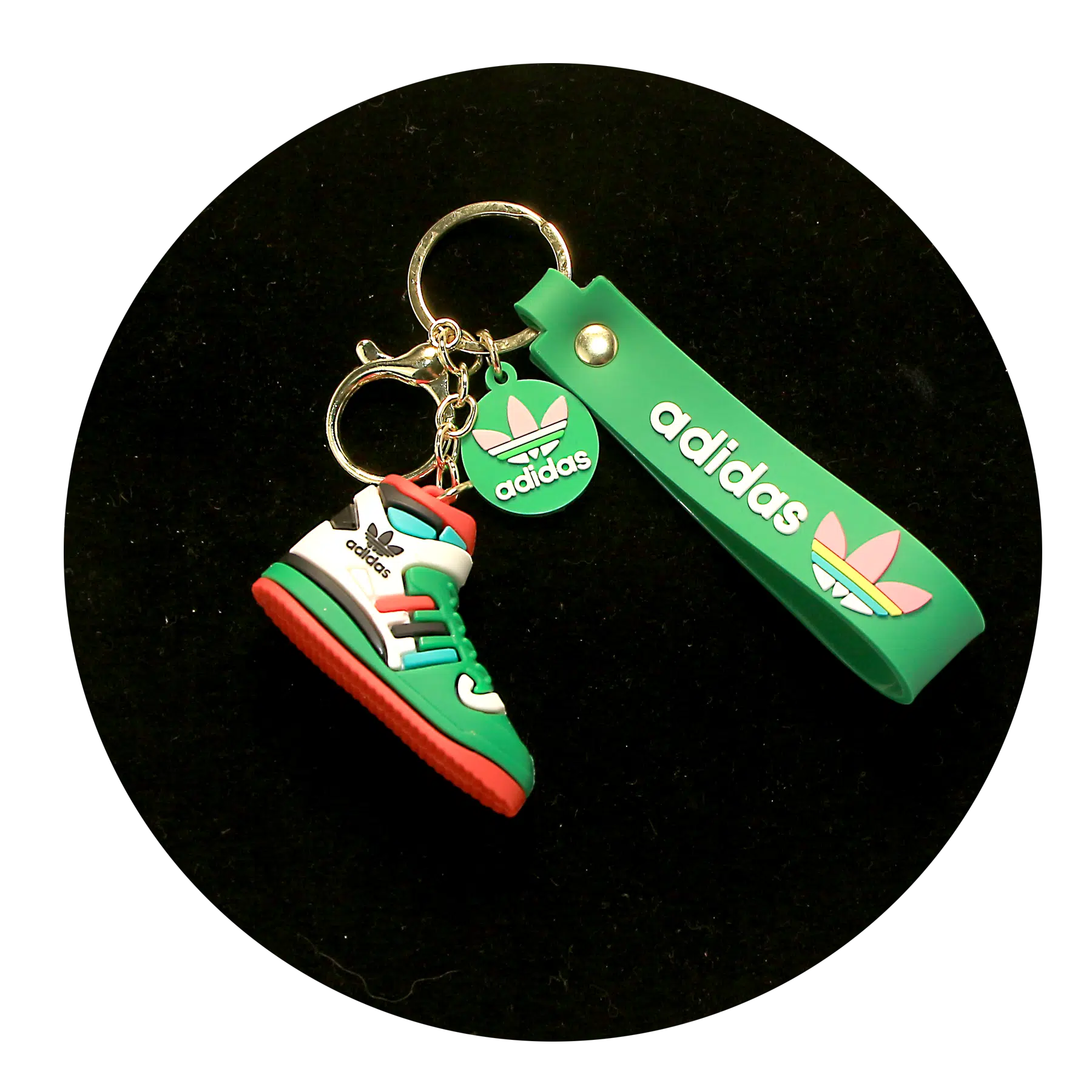 NK-SB-018 – Keychain Silicone Band – Adidas Shoe (Green)